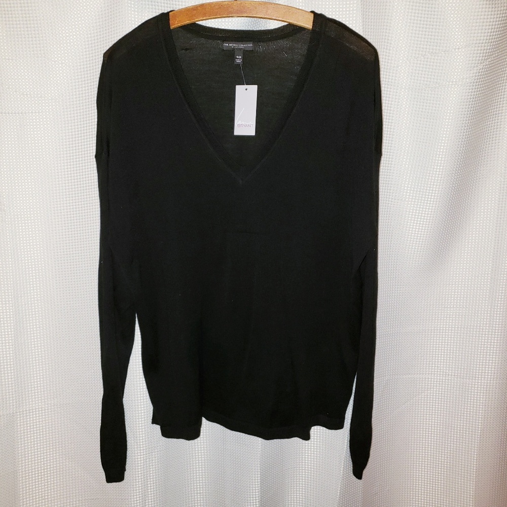 Lane Bryant Merino Wool Blend V-Neck Sweater NEW